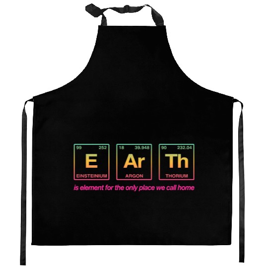 EARTH - written in elements of the periodic table Kitchen Aprons