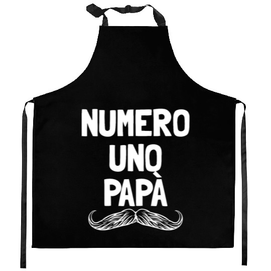 Numero Uno Papa Italian Dad Father's Number 1 Dad Kitchen Aprons