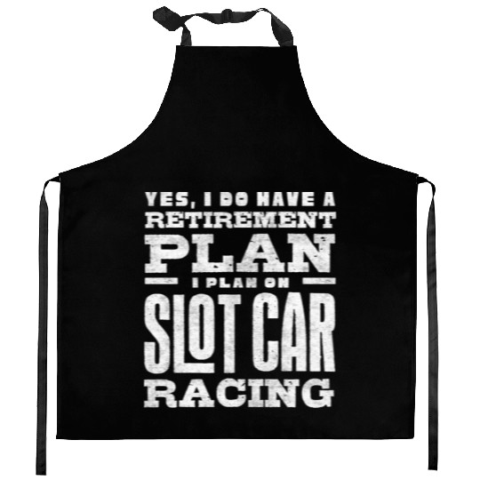 Slot Car Racing, Petrol Head, Car Lover Kitchen Aprons