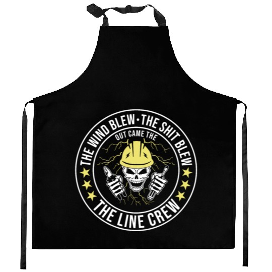 Funny Electrical Lineman Saying Thank A Lineman Kitchen Aprons