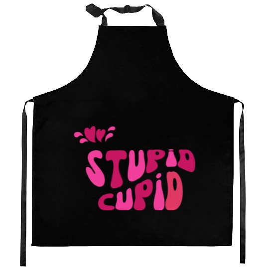 stupid cupid Kitchen Aprons