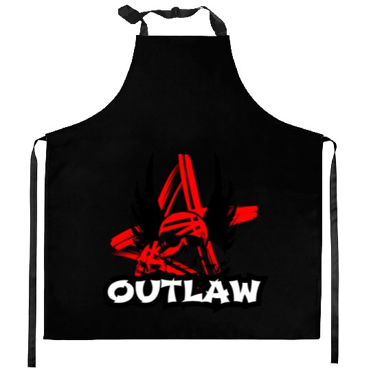 Skull - Bad Ass - Outlaw Kitchen Aprons