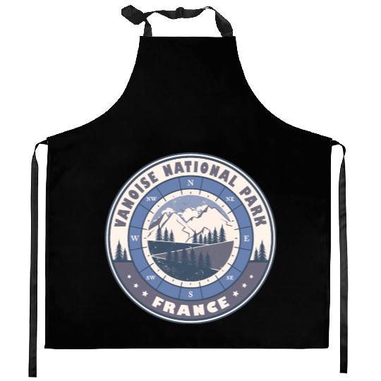 Vanoise National Park France Vintage Hiking Design Kitchen Aprons