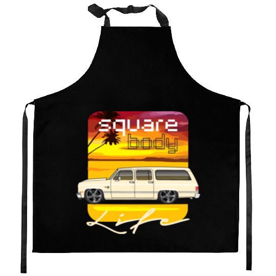 square Santa Fe Tan Kitchen Aprons
