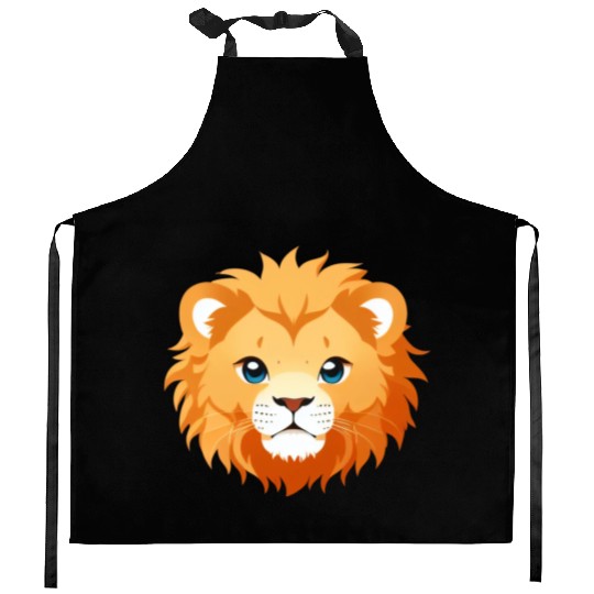 Royal Cartoon Lion - King of the Jungle 2 Kitchen Aprons