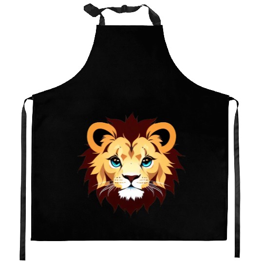 Royal Cartoon Lion - King of the Jungle 3 Kitchen Aprons