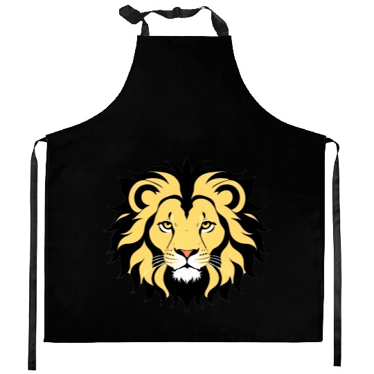 Royal Cartoon Lion - King of the Jungle 9 Kitchen Aprons