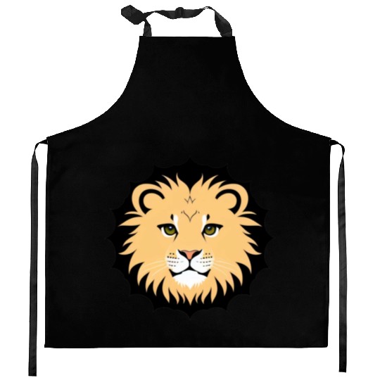 Royal Cartoon Lion - King of the Jungle 17 Kitchen Aprons