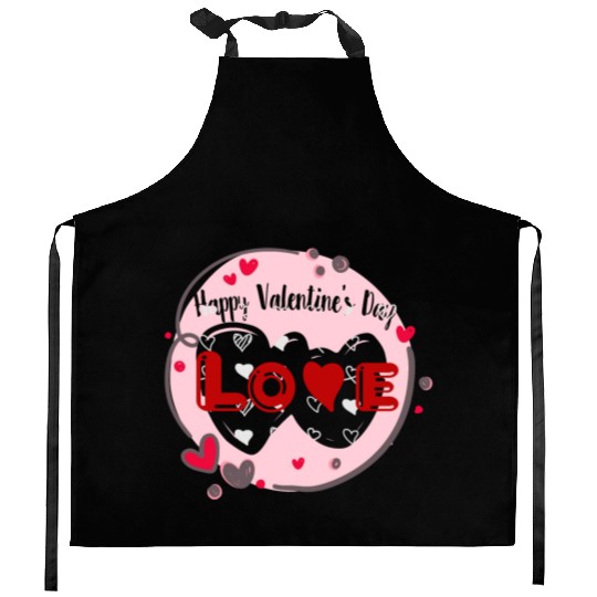 Wearing my heart on my sleeve for Valentine's Day Kitchen Aprons