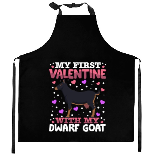 My First Valentine With My Nigerian Dwarf Goat Kitchen Aprons