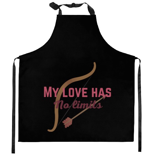 Happy Valentine's Day Quote Kitchen Aprons