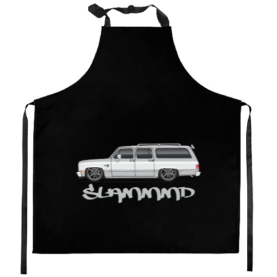 SLAMMMD Light Silver Kitchen Aprons
