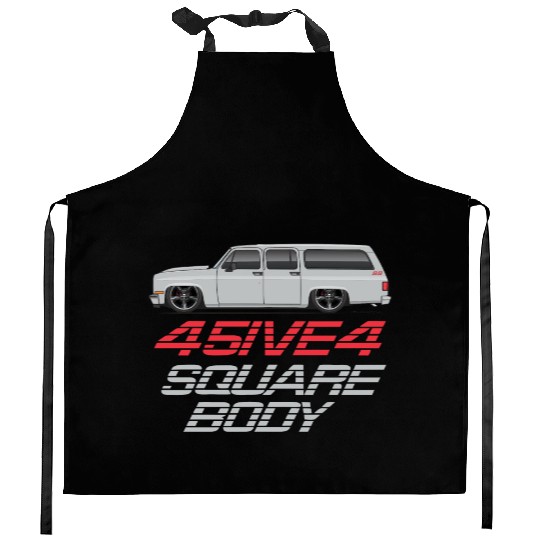 square Light Silver Kitchen Aprons