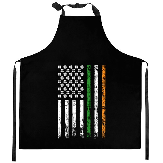 American Flag Patriotic St. Patrick's Day Kitchen Aprons