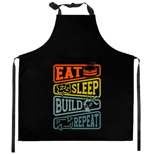 Robotics Eat Sleep Build Robot Robotics Engineer Kitchen Aprons