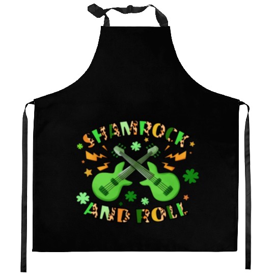St Patricks Day Boys Shamrock And Roll Toddler Kid Kitchen Aprons