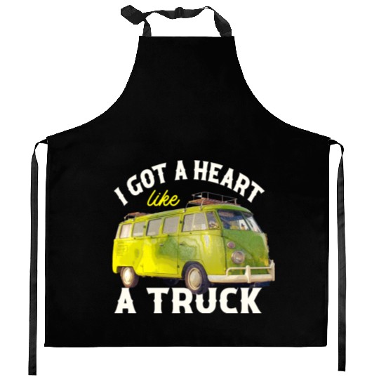 I Got A Heart Like A Truck Kitchen Aprons
