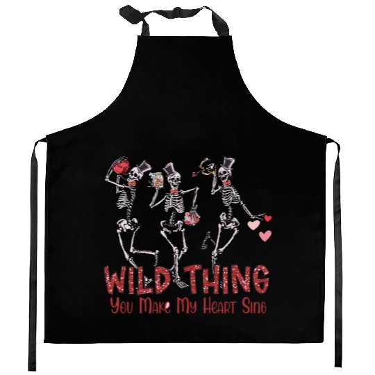 Wild Thing You Make My Heart Sing Kitchen Aprons