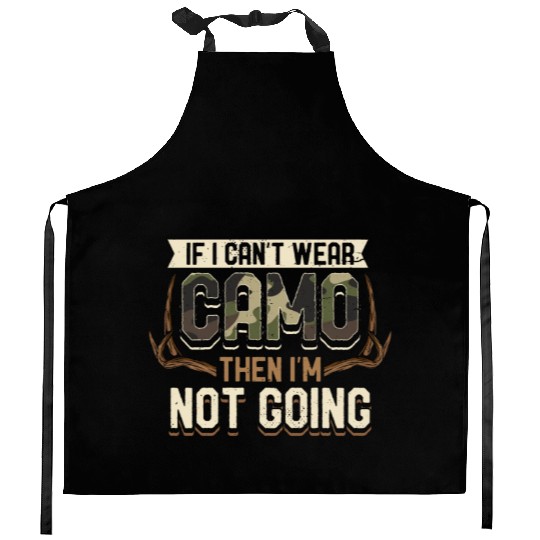 Hunting Camo Hunter Deer Elk Stag Hunt Outdoor Kitchen Aprons