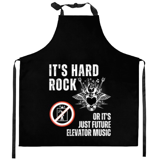 Hard Rock or Future Elevator Music Kitchen Aprons