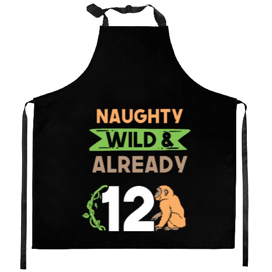 Gift 12 years birthday girl boy Ape Monkey Kitchen Aprons