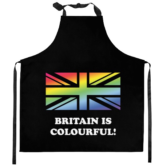 Britain Is Colourful! (Union Jack, United Kingdom) Kitchen Aprons