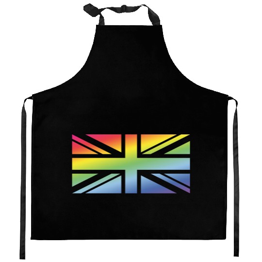 Union Jack / Rainbow Flag (Great Britain / UK) Kitchen Aprons