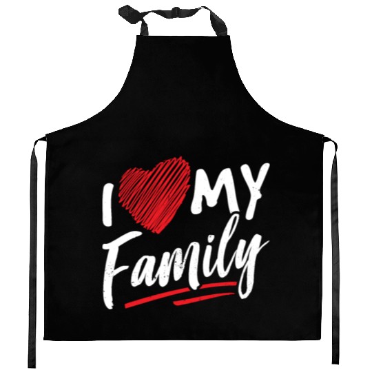 I Love My Family Gathering Families Reunion Kitchen Aprons