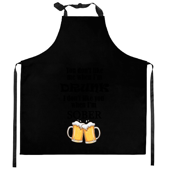 Drunk and Sober Kitchen Aprons