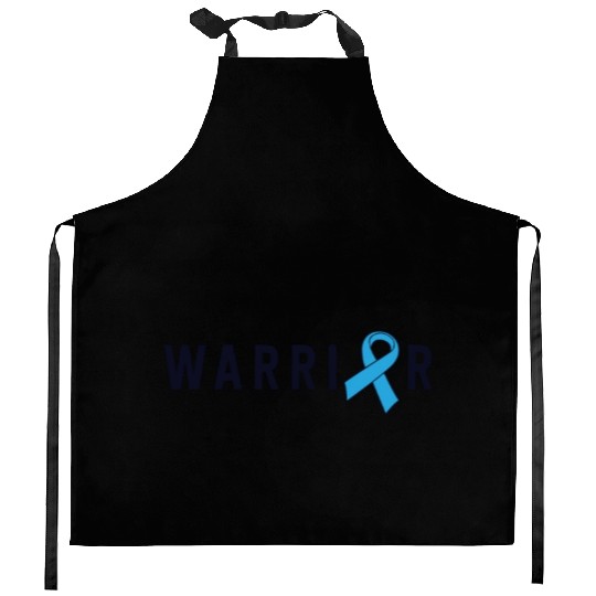 Prostate Cancer Warrior Light Blue Ribbon Dad Kitchen Aprons