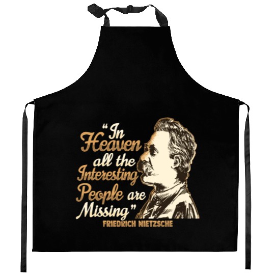 Nietzsche Quote Design for a Philosophy Student Kitchen Aprons