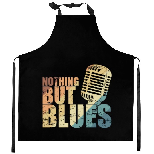 Nothing but Blues Music Trumpet Kitchen Aprons