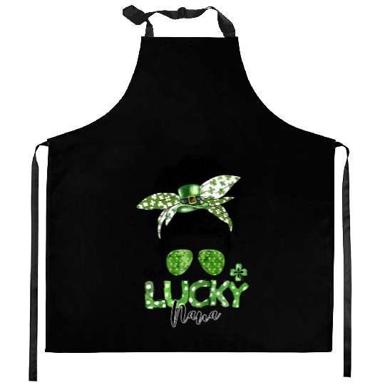 One Lucky Nana Matching Family St Patricks Day Kitchen Aprons