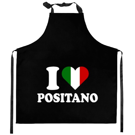 I Love Positano Italy Travel Heart Amalfi Coast Kitchen Aprons