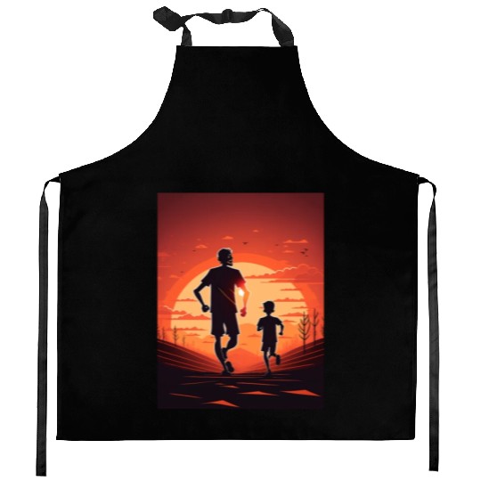 Running Exercise for Fitness Enthusiasts Father Kitchen Aprons