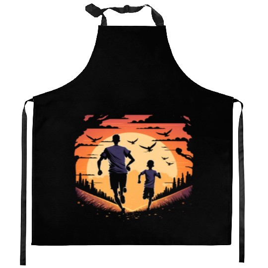 Running Exercise for Fitness Enthusiasts Father Kitchen Aprons
