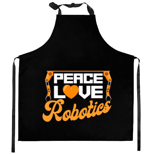 Robot Robotics Engineer Female Kitchen Aprons