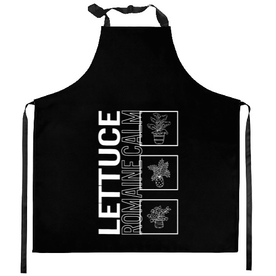 Lettuce Romaine Calm, Garden Plant Gardening Kitchen Aprons