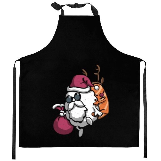 Sushi Santa - Christmas Santa Claus Kitchen Aprons