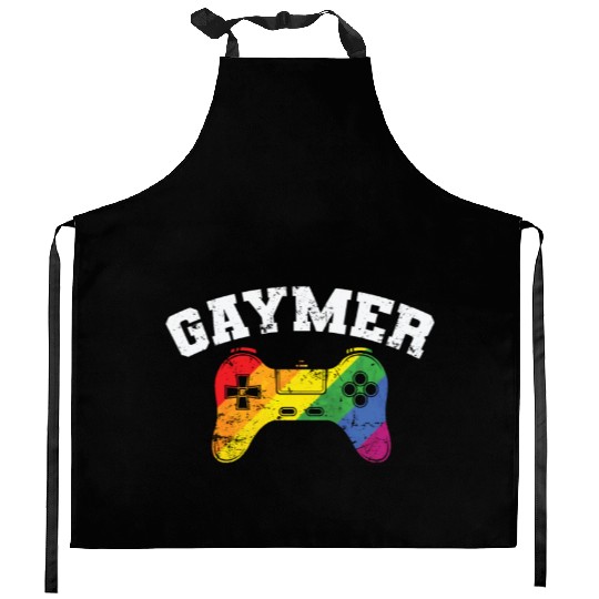 Gamer Controller Gaymer LGBT Pride Kitchen Aprons