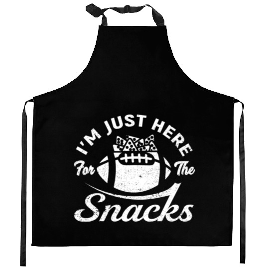 I'm Just Here For The Snacks Funny Fantasy Footbal Kitchen Aprons