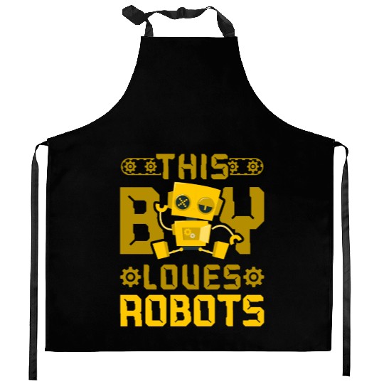 Robot Robotics Engineer Boy This Kitchen Aprons