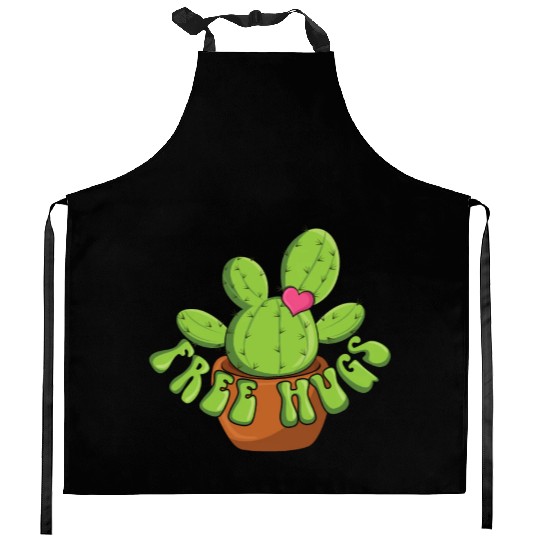 Hug Cactus Funny Farmer Garden Hobby Gardener Kitchen Aprons