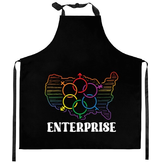 Enterprise Pride Month Pride Flag LGBT Community L Kitchen Aprons