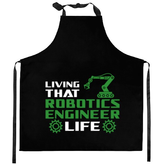 Robot Robotics Engineer Living Kitchen Aprons