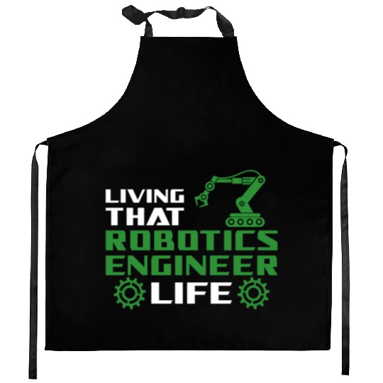 Robot Robotics Engineer Living Kitchen Aprons