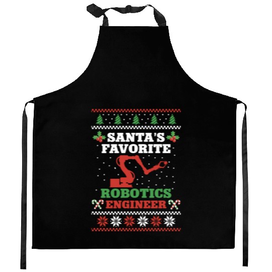 Robot Robotics Engineer Christmas Kitchen Aprons