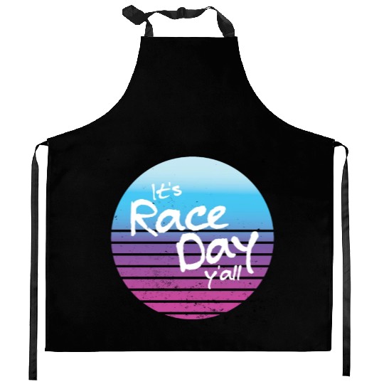 Its Race Day Y'all Retro Motorsports Racing Quote Kitchen Aprons