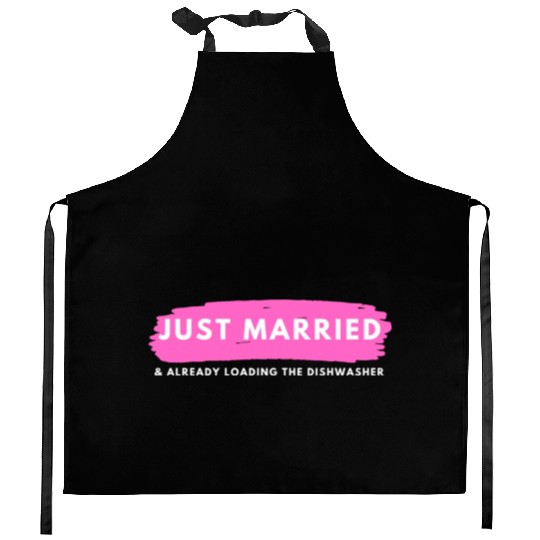 Just Married Kitchen Aprons