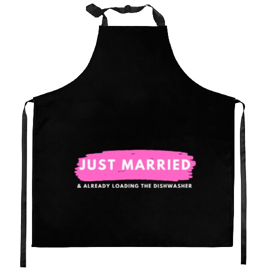 Just Married Kitchen Aprons